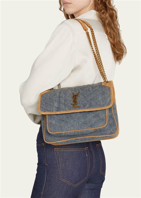 denim ysl bag